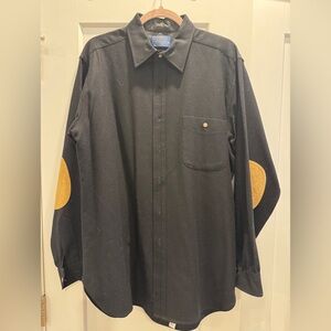 Pendleton Black Wool Button Up